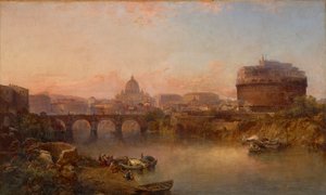Solnedgang på Tiberen, Roma
